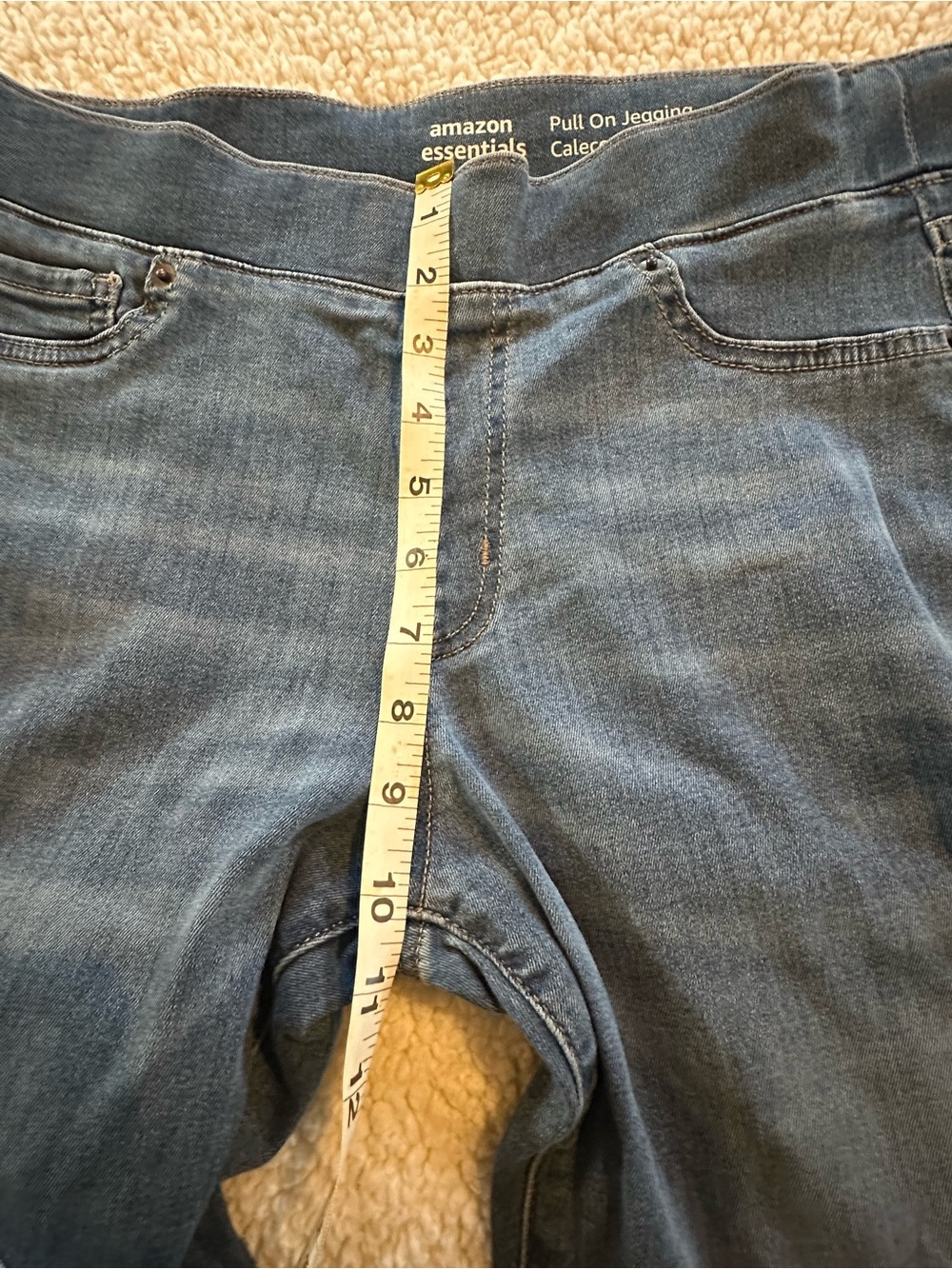 Amazon Essentials Women’s Denim Blue Pull On Jegging size 10 Regular - Picture 4 of 9
